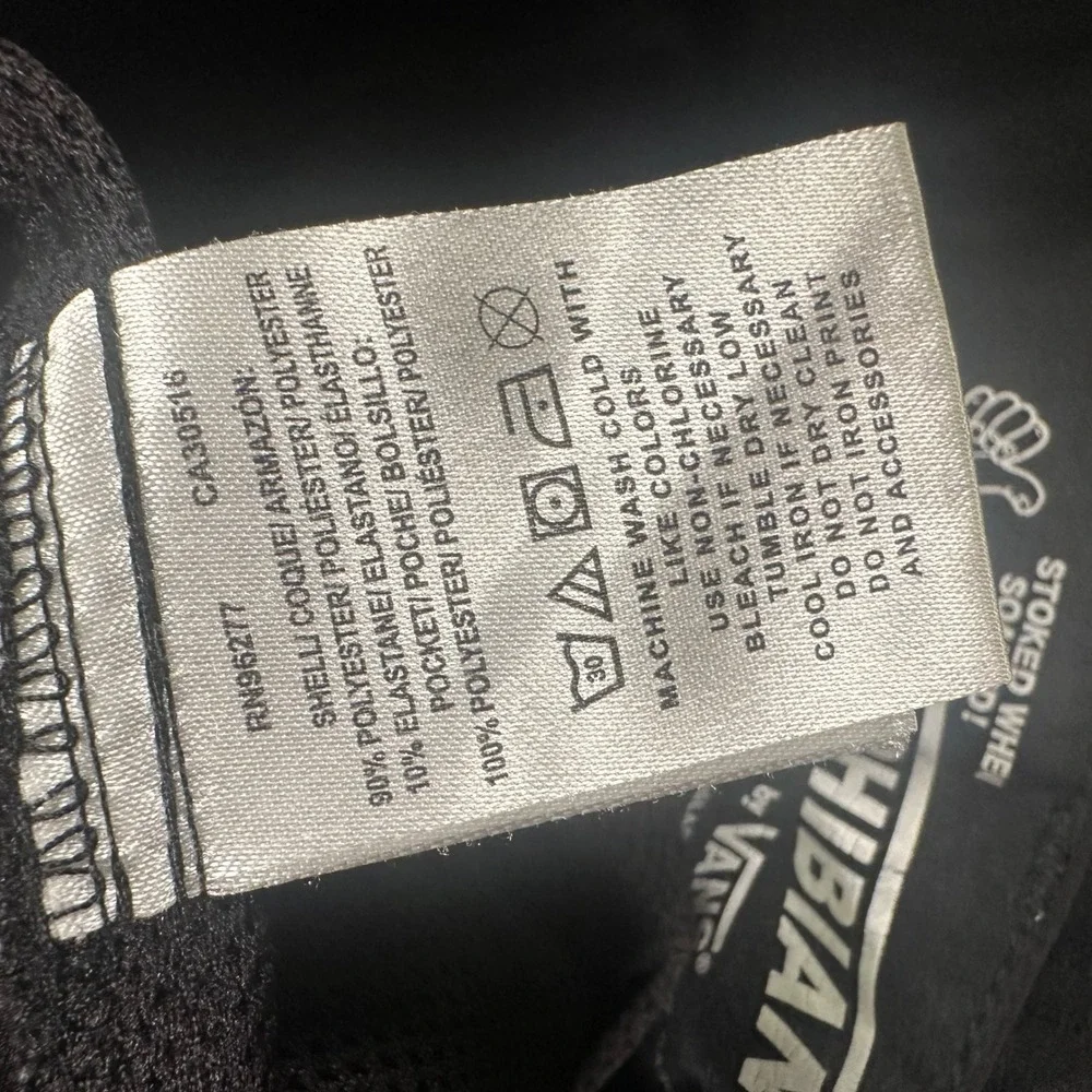Vans Vanphibian Hybrid Board Shorts Black Boys Size 16 Stretch Quick Dry Swim
